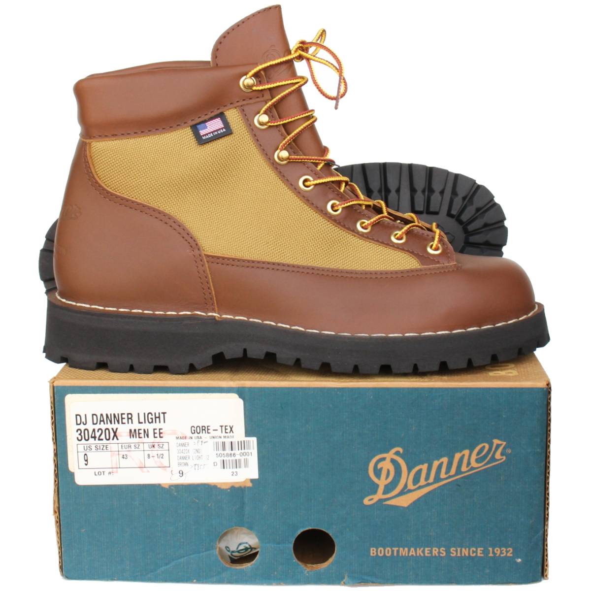 (29508)未使用デッドストックDanner30420X旧ダナージャパンDANNER LIGHT 9EE9インチ27cm (ダナーライト マウンテンブーツGOREゴアテックス)拍卖