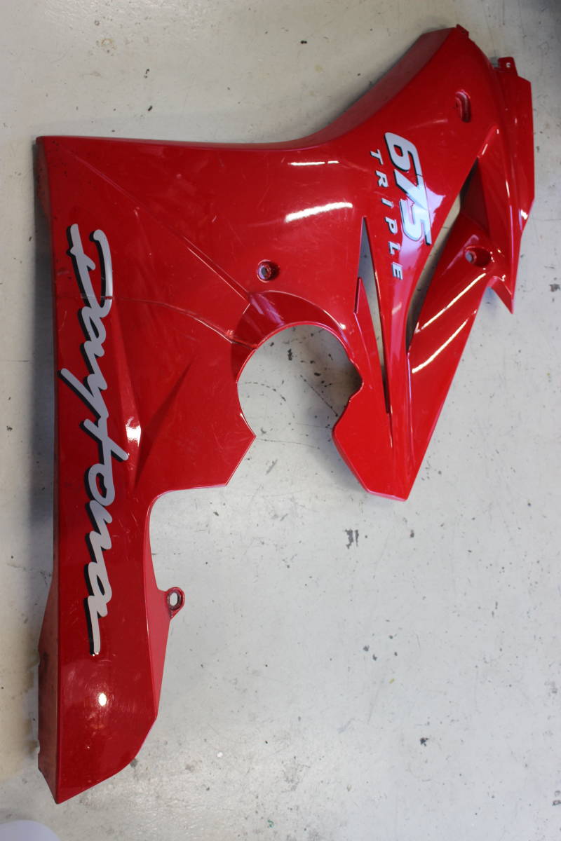 ☆532☆2010 トライアンフ デイトナ675 06~13純正左サイドカウル☆アンダーカウル拍卖