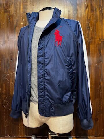 K657 メンズ ブルゾン POLO by Ralph Lauren ラルフローレン ネイビー 紺 ジャケット ジップアップ ビッグポニー / 約S (6)拍卖