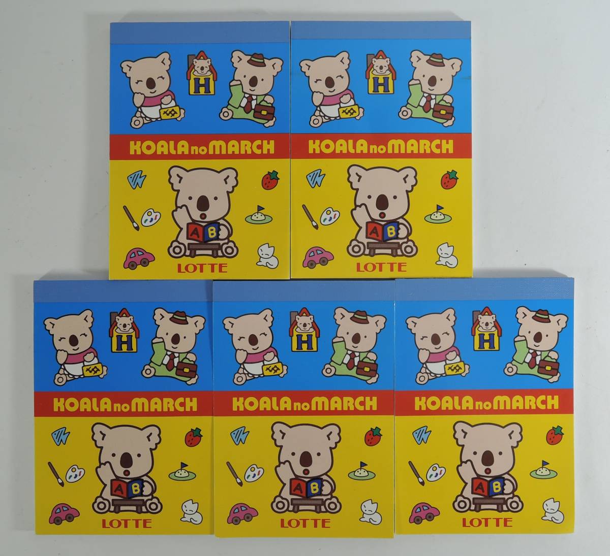 ☆A01■ロッテ コアラのマーチ メモ用紙 5冊■未使用拍卖