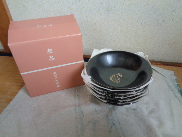 たち吉-橘吉/料理鉢-鶴・亀・鯛 各2枚 合計6枚セット/中鉢 6客セット/JA 粗品/箱入未使用美品-長期保管品拍卖