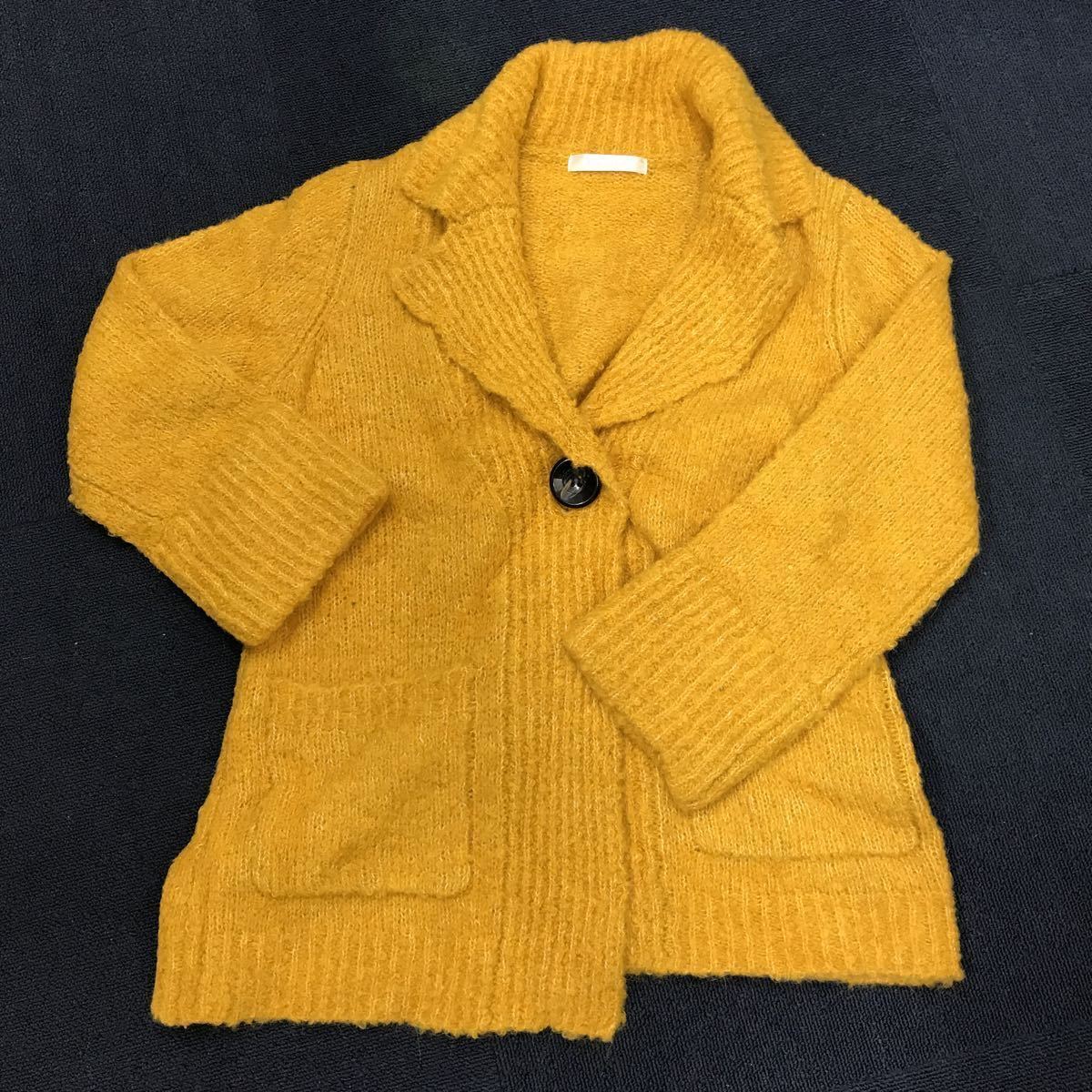 16279-11 1111N DoCLASSE ドゥクラッセ カーディガン 黄色系 Sサイズ レディース 長期保管品拍卖