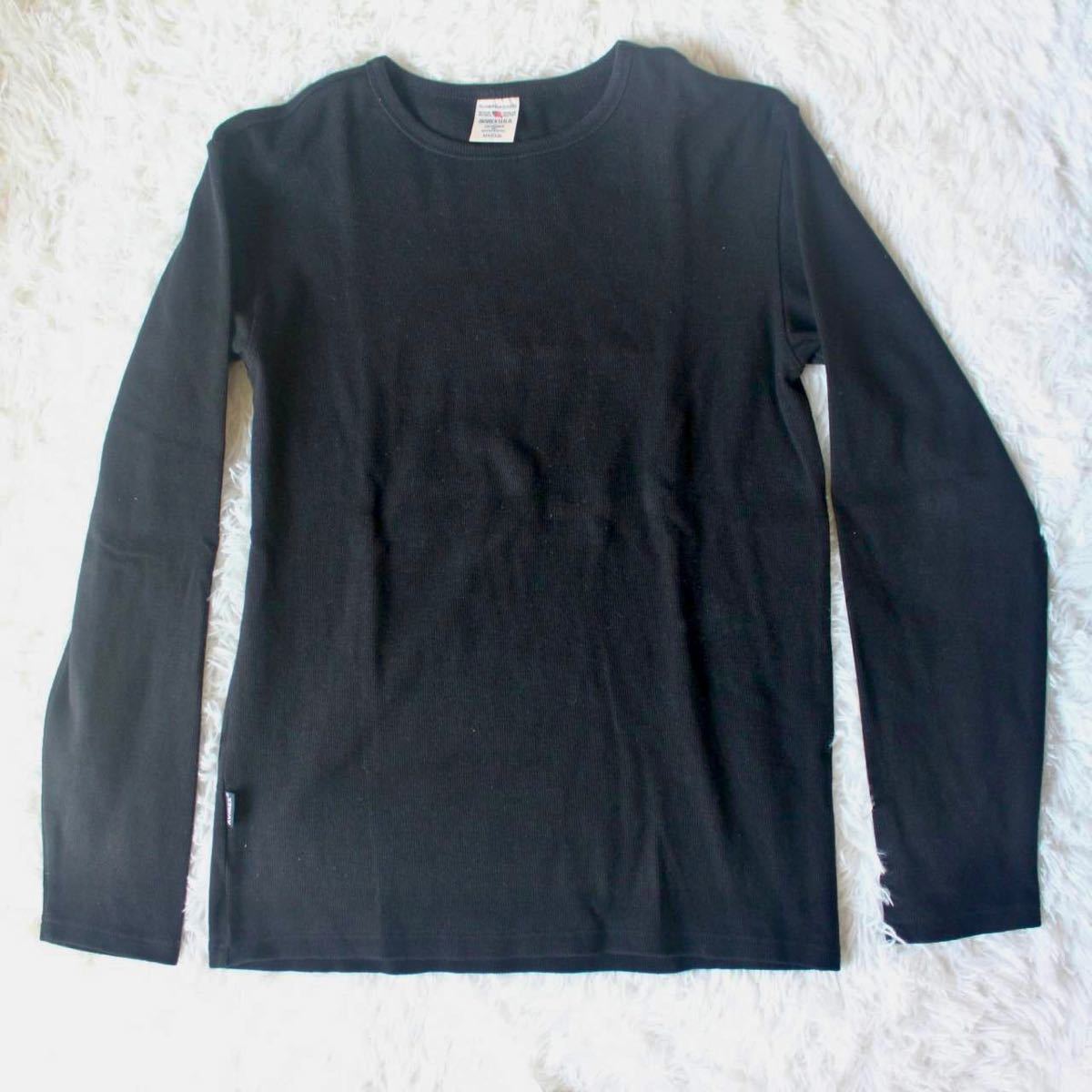 長袖Tシャツ AVIREX サーマルTシャツ 黒 M拍卖