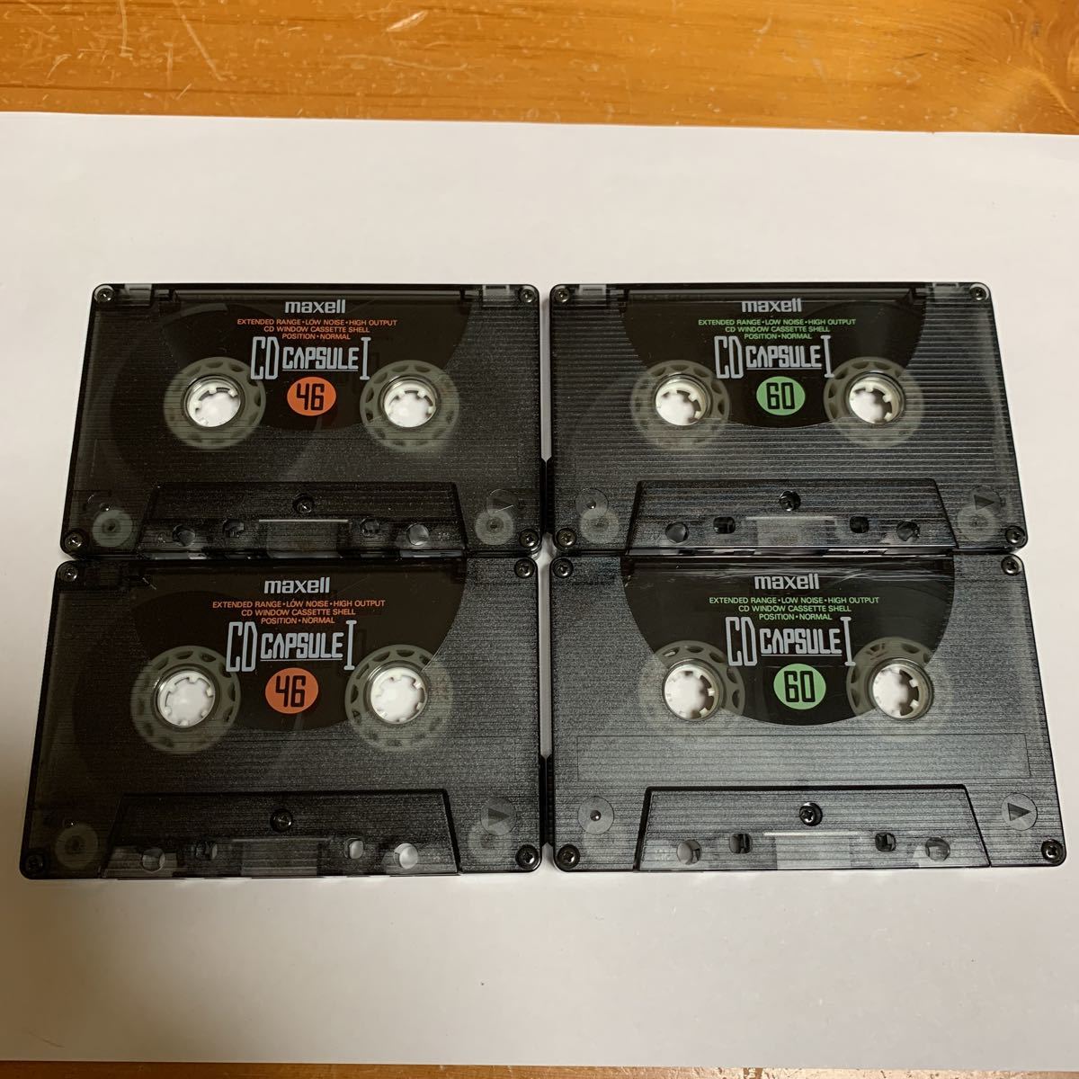 23. カセットテープ maxell CD CAPSULE I 46分X2本 60分X2本 4本セット ノーマルポジション 録音済か不明 中古品 美品 送料無料拍卖