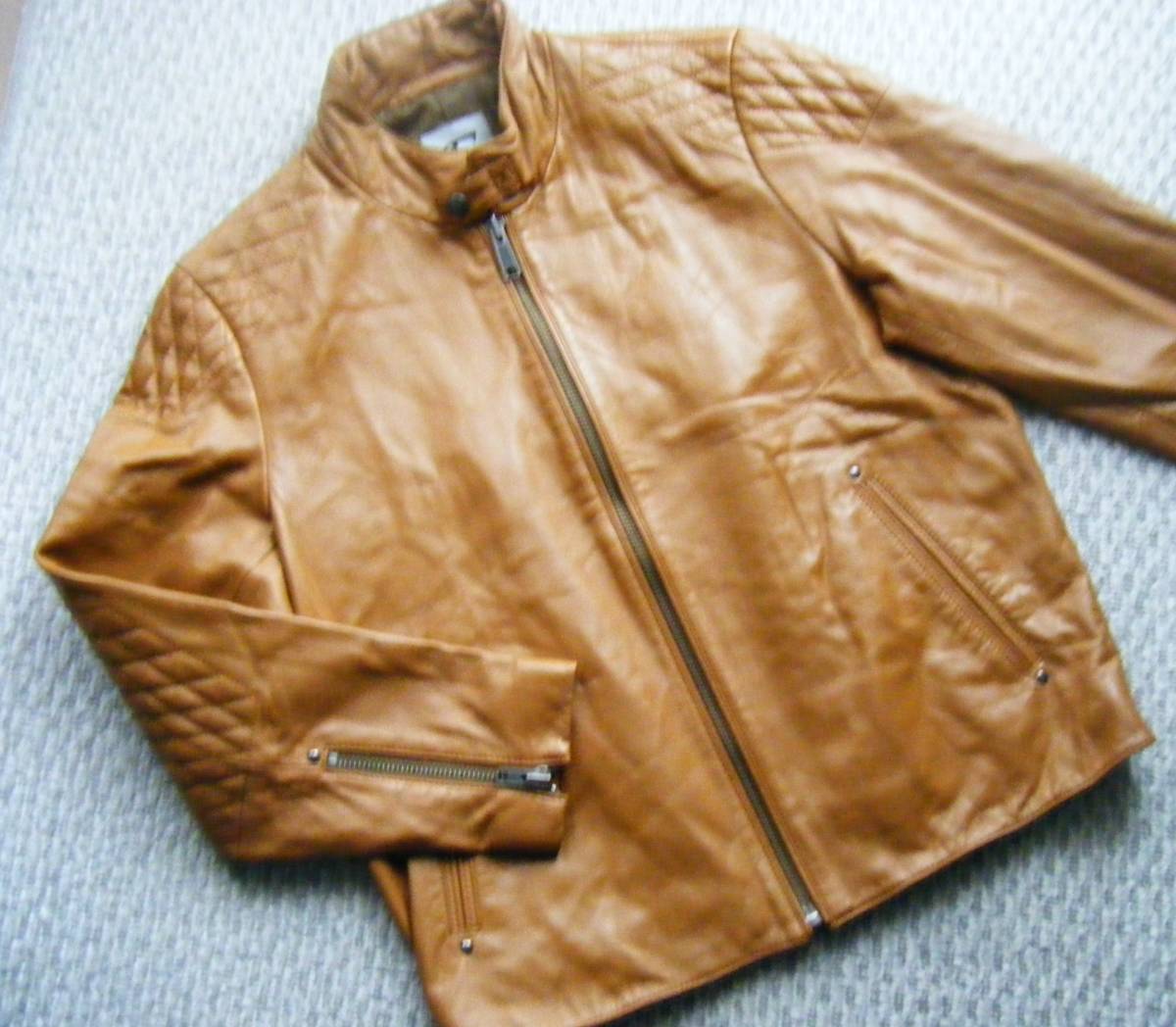 ☆FIDATOフィダート レザージャンパー ブルゾン Mサイズ ブラウン系拍卖