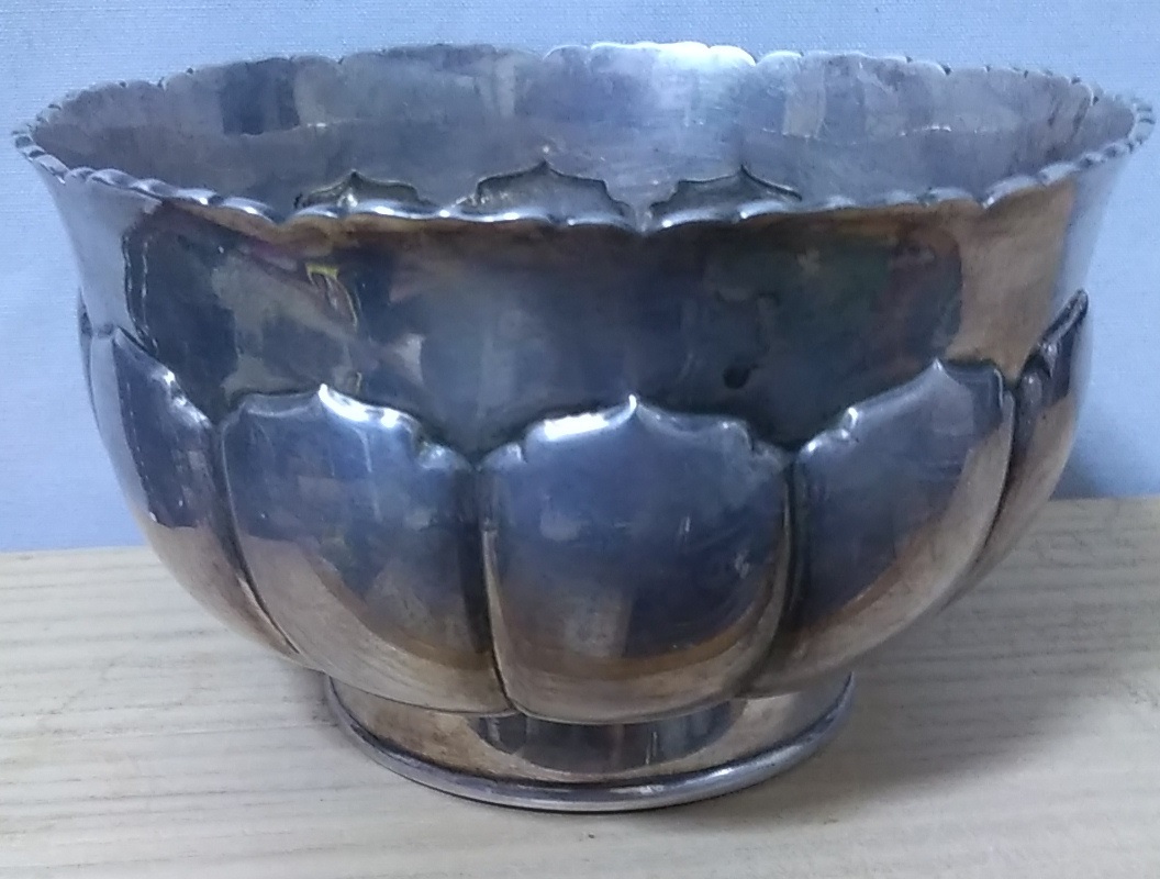 銀製 仏器 蓮花形 九代中川浄益造 南鐐 共箱拍卖