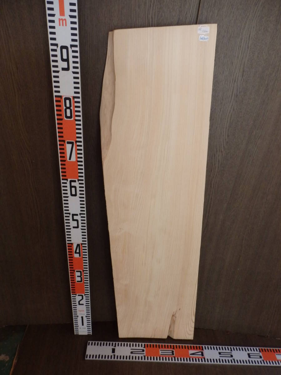 e1061007 檜●約94.5cm×26.5cm×3.5cm☆無垢板1枚板 木材 板 DIY 板材 天板 棚板 テーブル 看板 花台など種類豊富!拍卖