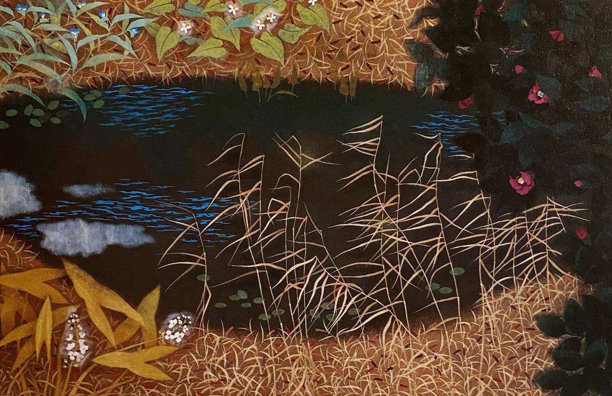 土手朋英、〈水辺〉、希少画集画、高級新品額・額装付、状態良好、送料無料拍卖