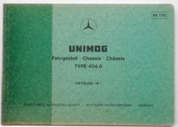 Mercedes Benz UNIMOG TYPE 404 Chassis 英語版拍卖