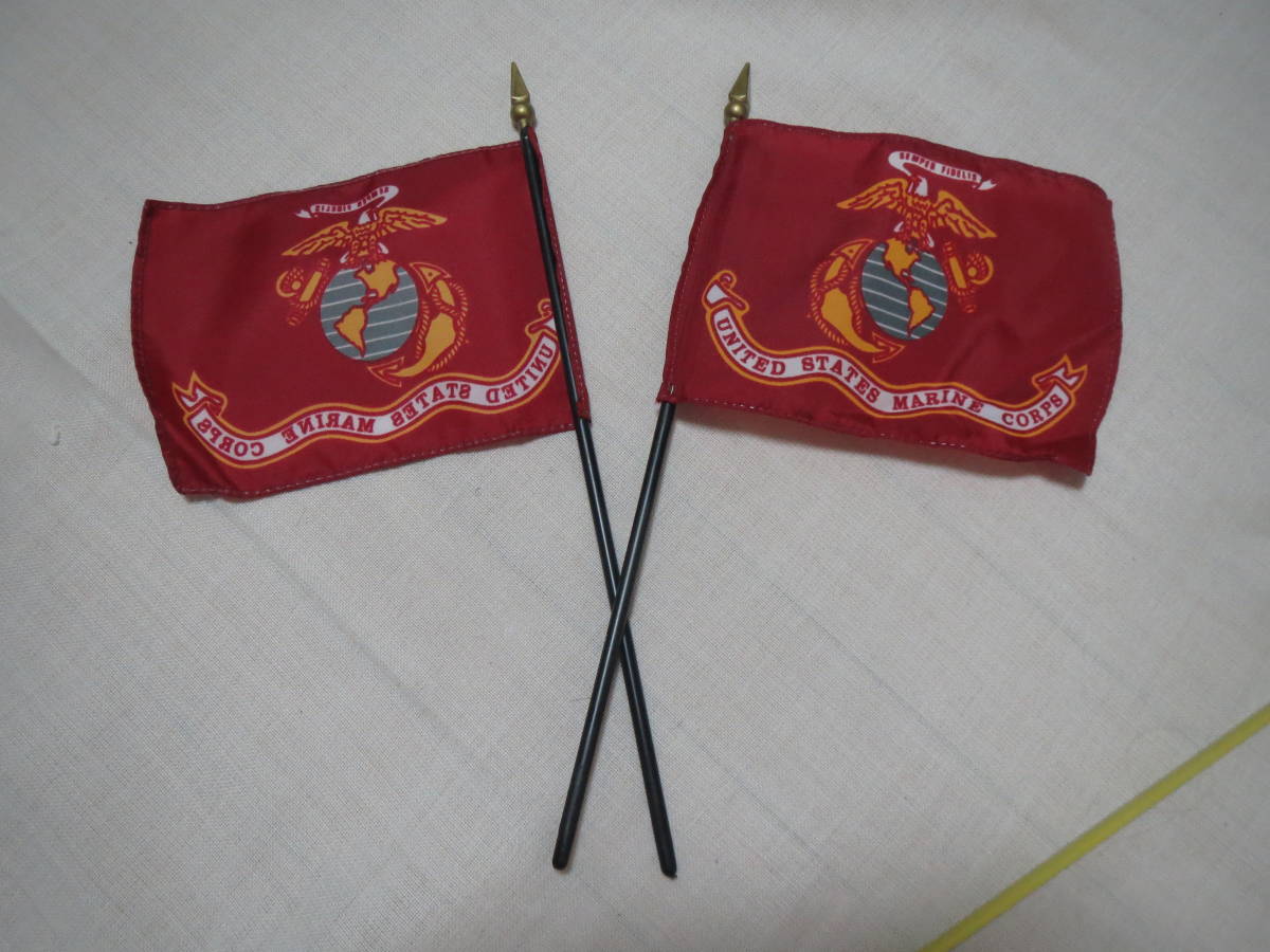 実物 アメリカ海兵隊 卓上旗 FLAG US.MARINE NO2拍卖