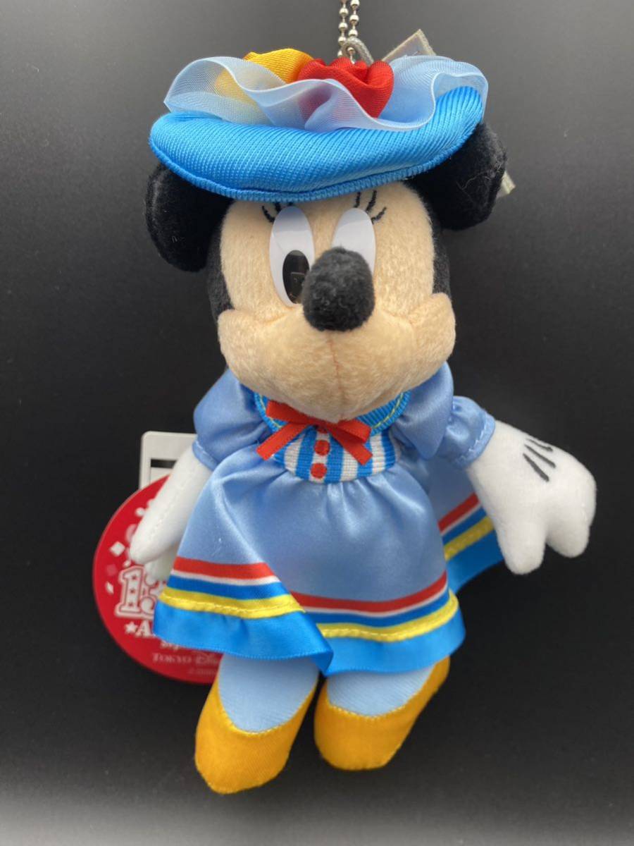 197 TDS 13周年ミニーマウス ぬいぐるみバッジ TDS TDL TDR ディズニーランド バッチ 未使用 タグ付き ぬいば拍卖