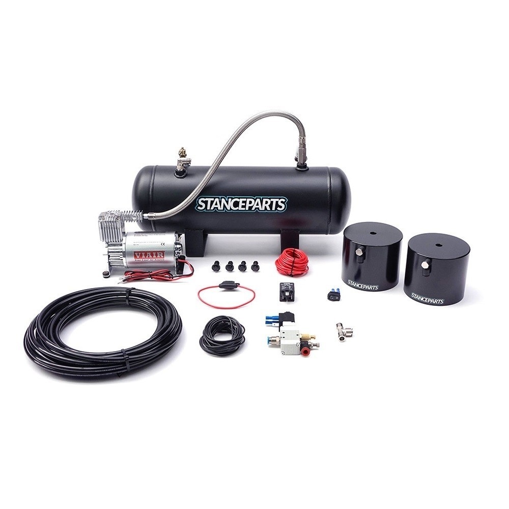 STANCEPARTS エアカップリフトシステム フロント用 コンプレッサー タンクセット エアサスペンション エアサス ロベルタカップより安い拍卖