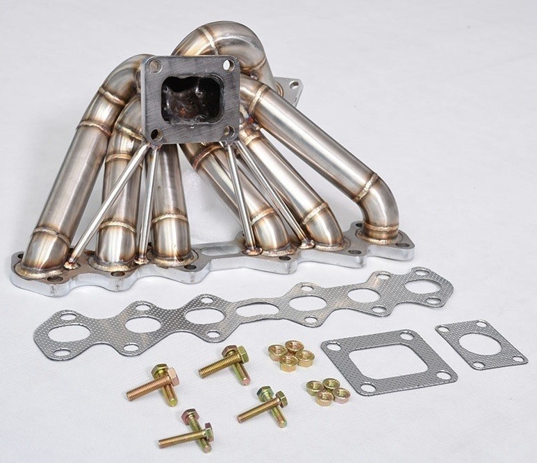 高耐久! 2JZ-GTE T4タービン 上置き SS304 エキマニ JZS147 JZA80 JZS161 JZX90 JZX100 JZX110 JZS170 ウエストゲート マフラー拍卖