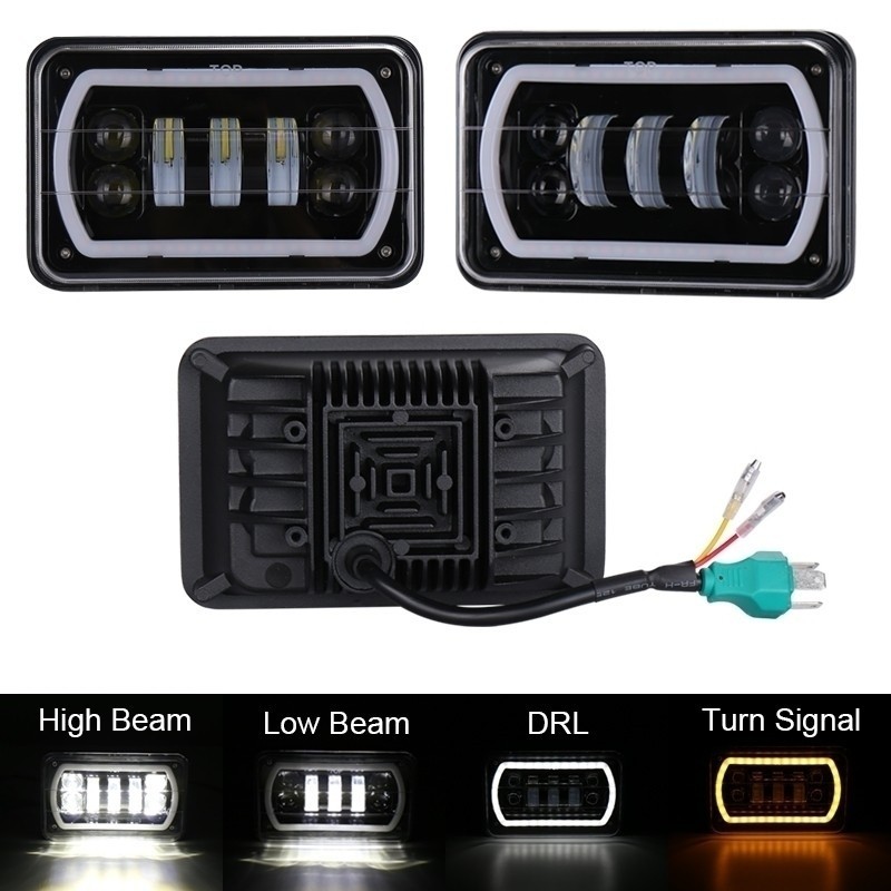 角目4灯 4個! LED ヘッドライトランクル ローレル セリカ カリーナ コロナ セドリック ブルーバードー Y30 GX71 角型 汎用拍卖