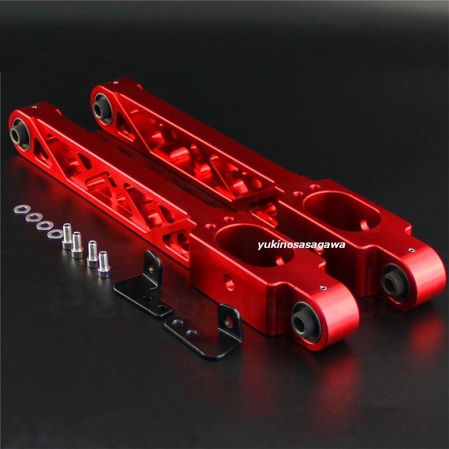 ランエボ 1 2 3 軽量アルミ削り出し リア ロアアーム レッド CD9A CE9A ランサーエボリューション I II III 車高調 マフラー バンパー拍卖