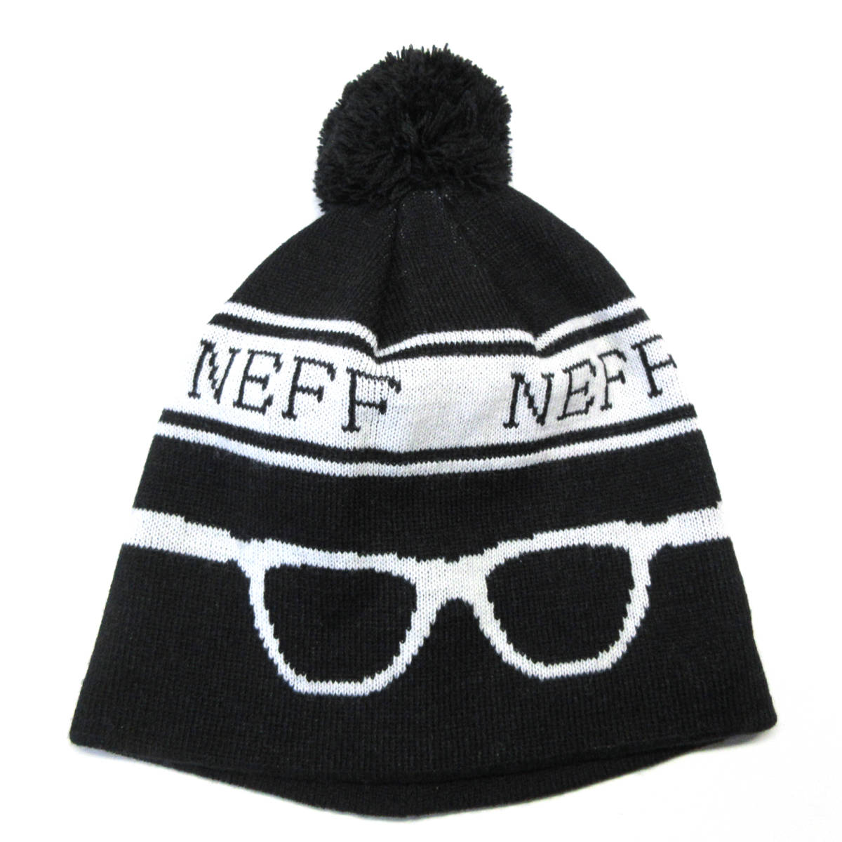 【送料無料】NEFF ニット帽 アクリル製 黒拍卖