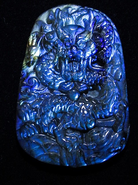 ★色の変わるドラゴン★ラブラドライト33g/54mm★天然石曹灰長石★龍の彫刻★竜鉱物コレクション★カービング★ kamesan拍卖