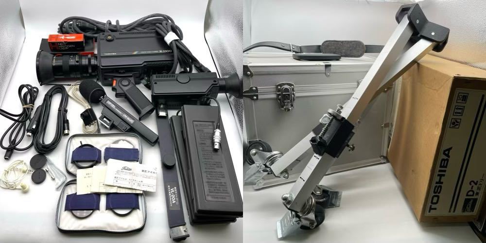 ジャンク●すべてTOSHIBA ビデオカメラセットIK-2300他三脚ドリー D-2拍卖
