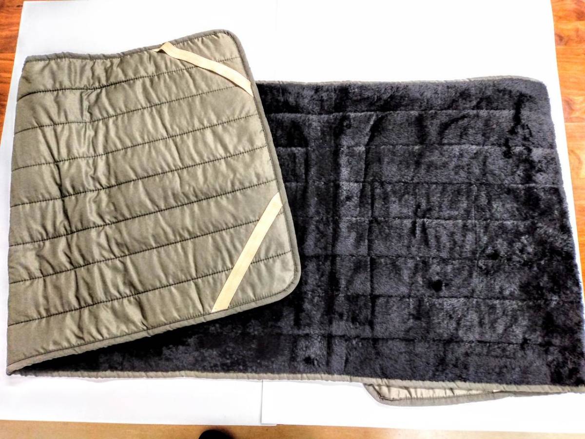 トラック用/災害備蓄用 あったか毛布敷パット 黒 付け外し簡単で丸洗いOK!厳しい冬の車中泊やキャンプでも快適睡眠拍卖