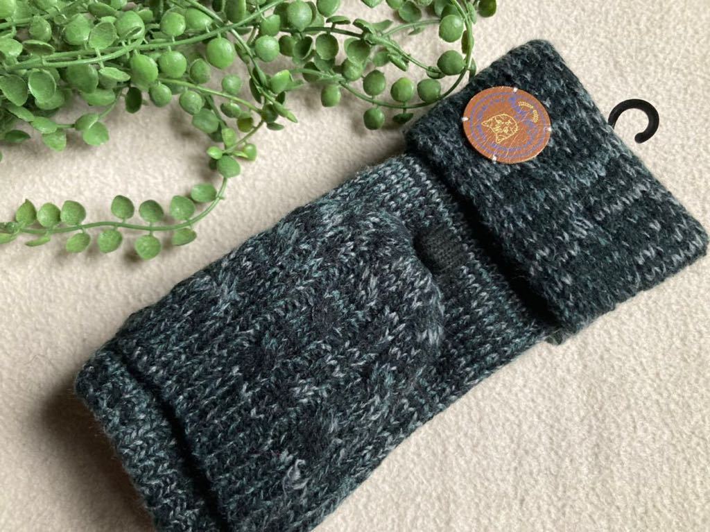 ★新品★ PAUL&JOE ポール&ジョー ミトンにもなる ニット 手袋 レディース ブラックグレー系拍卖