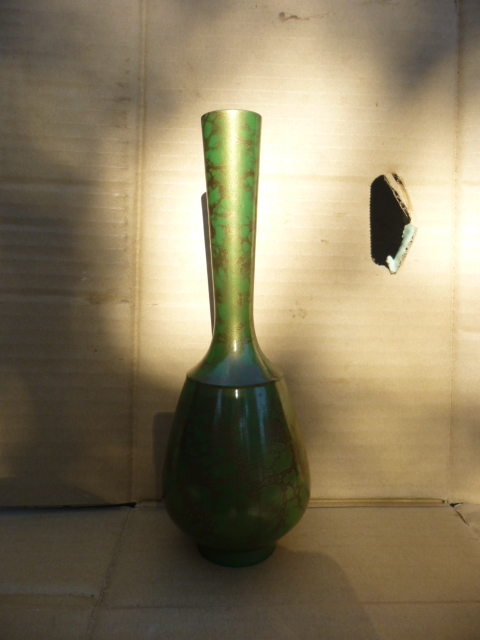 ■花瓶・一輪挿し・金属製・色グリーン系・飾り・コレクション拍卖