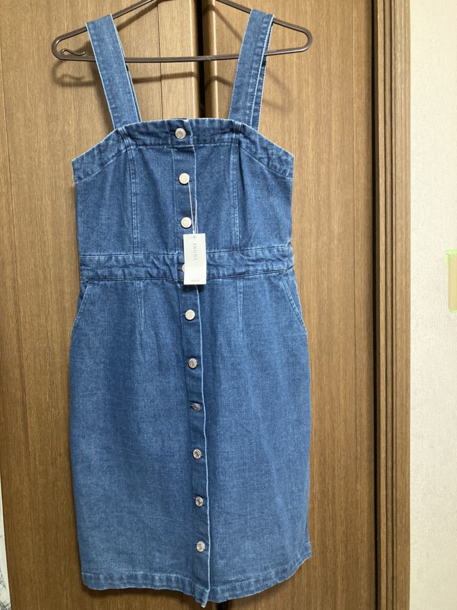 新品★イングINGNI デニムワンピース★M拍卖