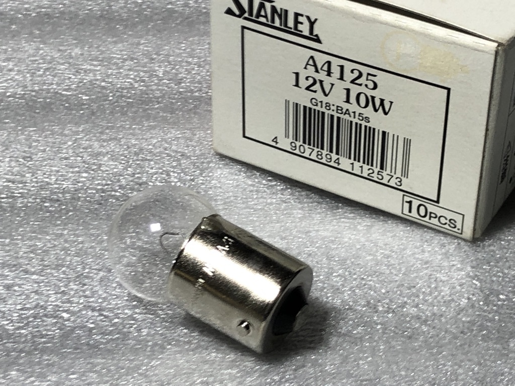 スタンレー G18 金口 BA15S 12V 10W ハロゲン 白熱球 クリア 検) 小糸 フィリップス拍卖