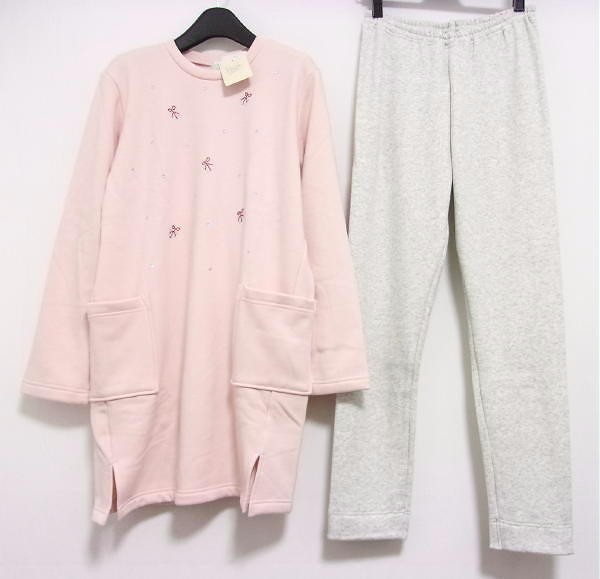 新品★Moon Tan★ナルエー★裏起毛 ルームウェア★上下セットアップ★ピンク★ホットフィックス★M~L★パジャマ拍卖