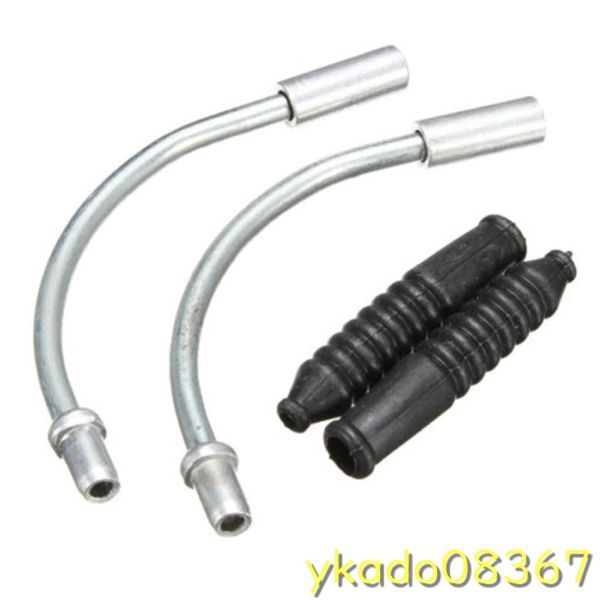 P1335: 2ペア バイクVブレーキヌードルケーブルガイドベンド プラスチックブーツ付き スリーブセットブレーキケーブル保護 自転車パーツ拍卖