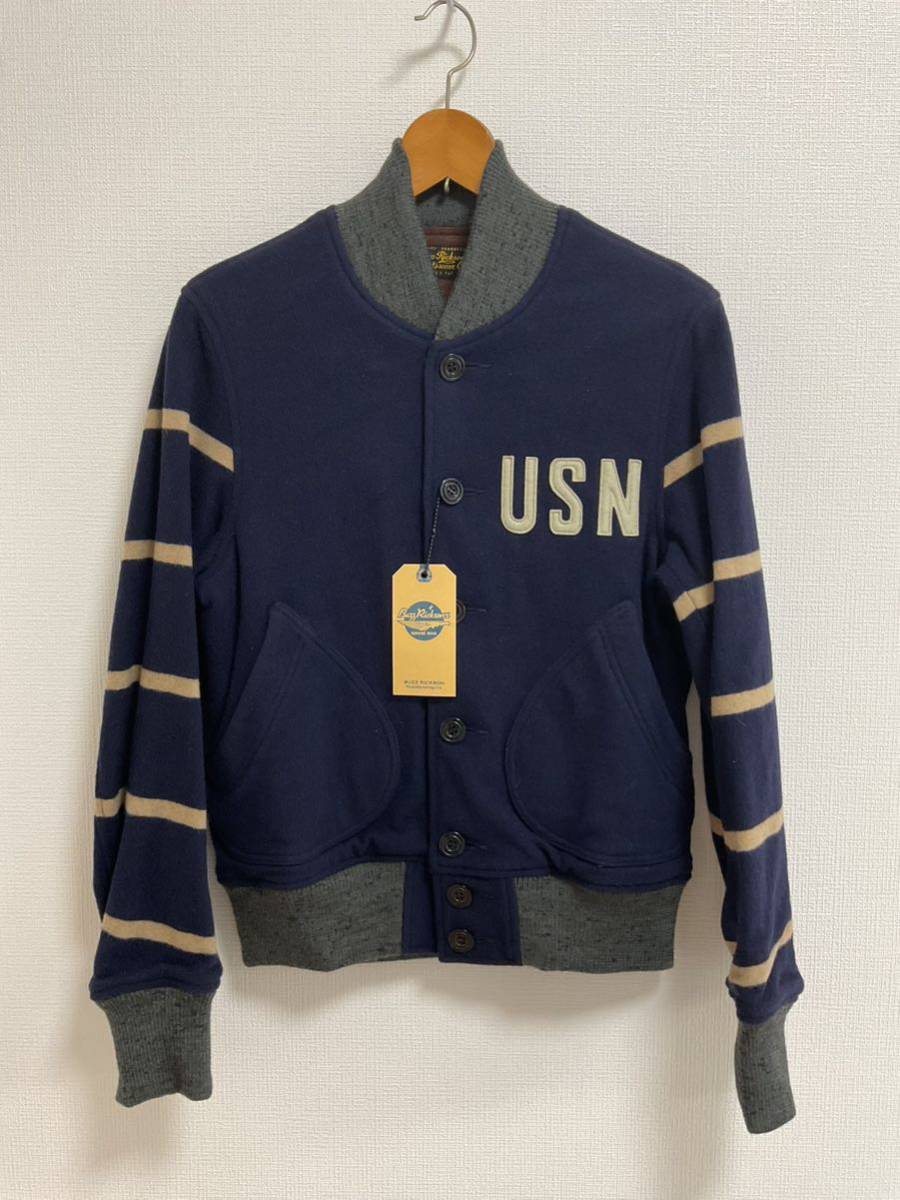 新品未使用!BUZZ RICKSON’S U.S.N.FOOTBALL TEAM WOOL KNIT JACKET S拍卖