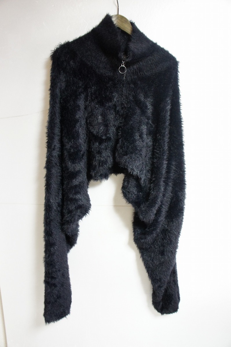 美品19AW JUVENILE HALL ROLLCALL ジュベナイル ホール ロールコール ナイロン ニット ジャケット 黒512M★13拍卖