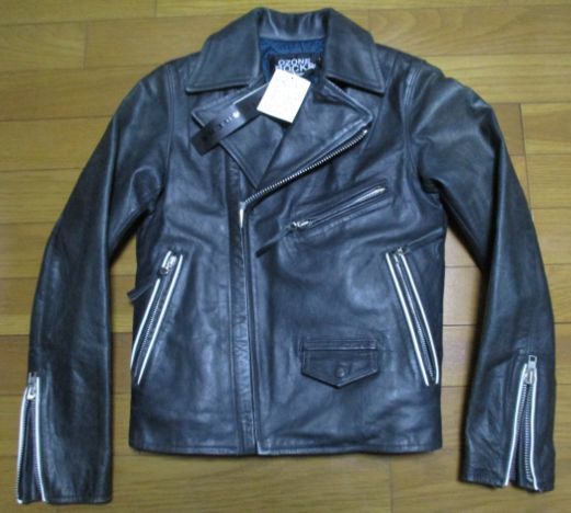 即決あり! オゾンロックス 革 ジャケット Sサイズ レザー 革ジャン ライダースジャケット 牛革 バイカー ダブル OZONE ROCKS拍卖