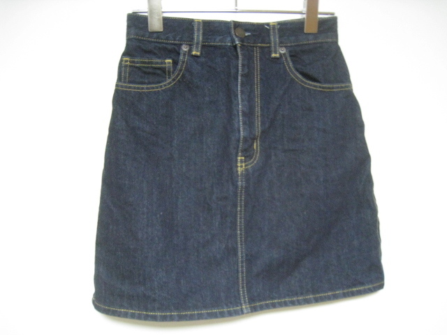 GU ジーユー ボトムス デニム スカート ミニ丈 インディゴ 青 ブルー Sサイズ拍卖