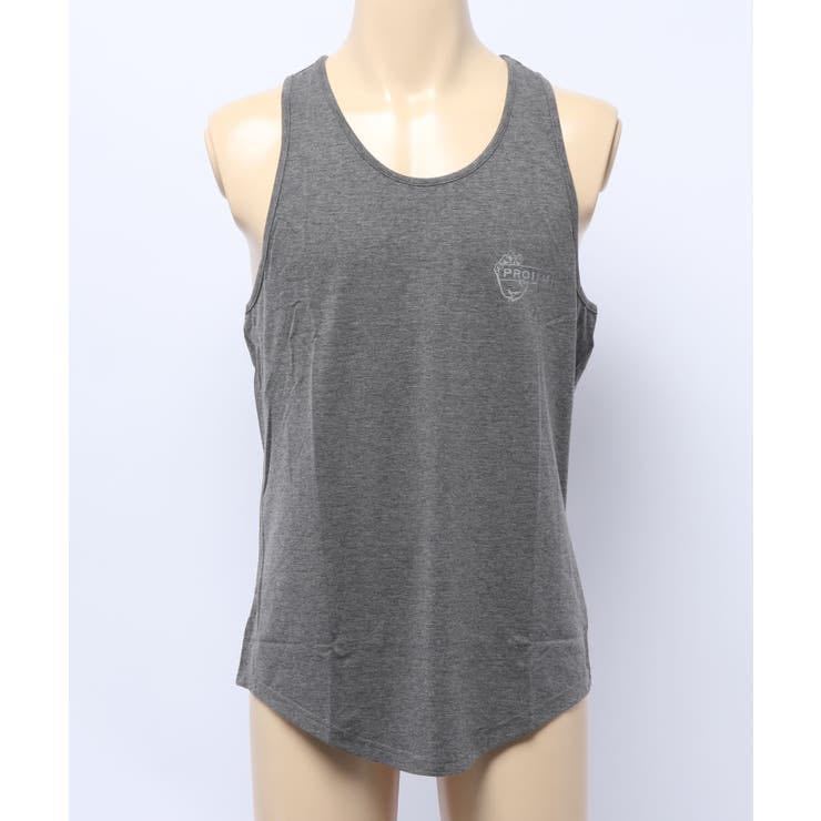 aimoha ワンポイントプリントU首タンクトップ Mサイズ グレー拍卖
