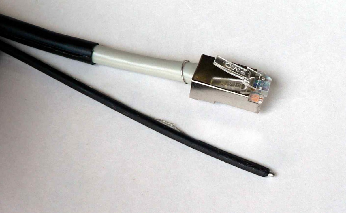 支持線付き 屋外用 シールド LAN ケーブル CAT.5e プラグ付き 80m2重被覆 受注生産拍卖