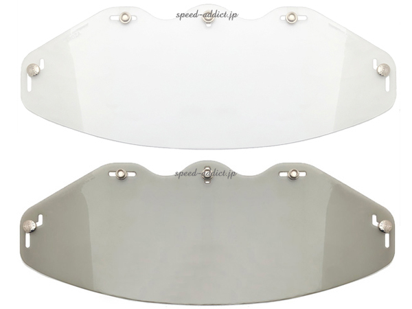 BOB HEATH VISORS FLAT SHIELD クリア + スモーク/ボブヒースバイザーフラットシールド汎用カスタムコンペシールドジェットヘルメット用拍卖