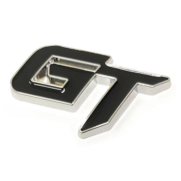 エンブレム カスタム ステッカー デカール プレート GT シルバー×ブラック 送料無料拍卖