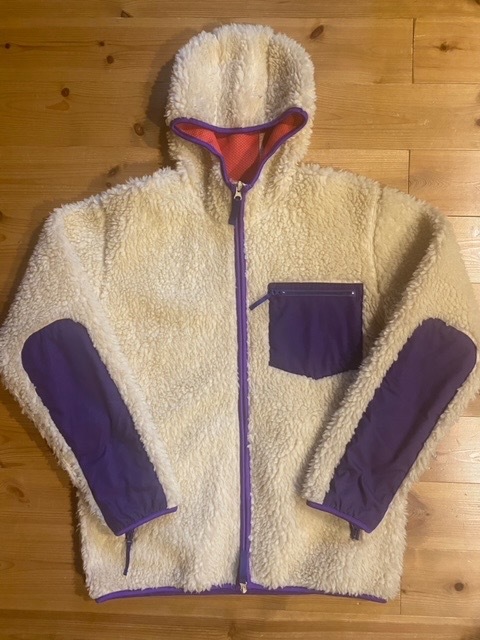 古着 Champion/チャンピオン Full Zip Hoodie Pile Jacket/フルジップ フーディーパイルジャケット LARGE / 白タグ デカタグ 雪なしタグ拍卖