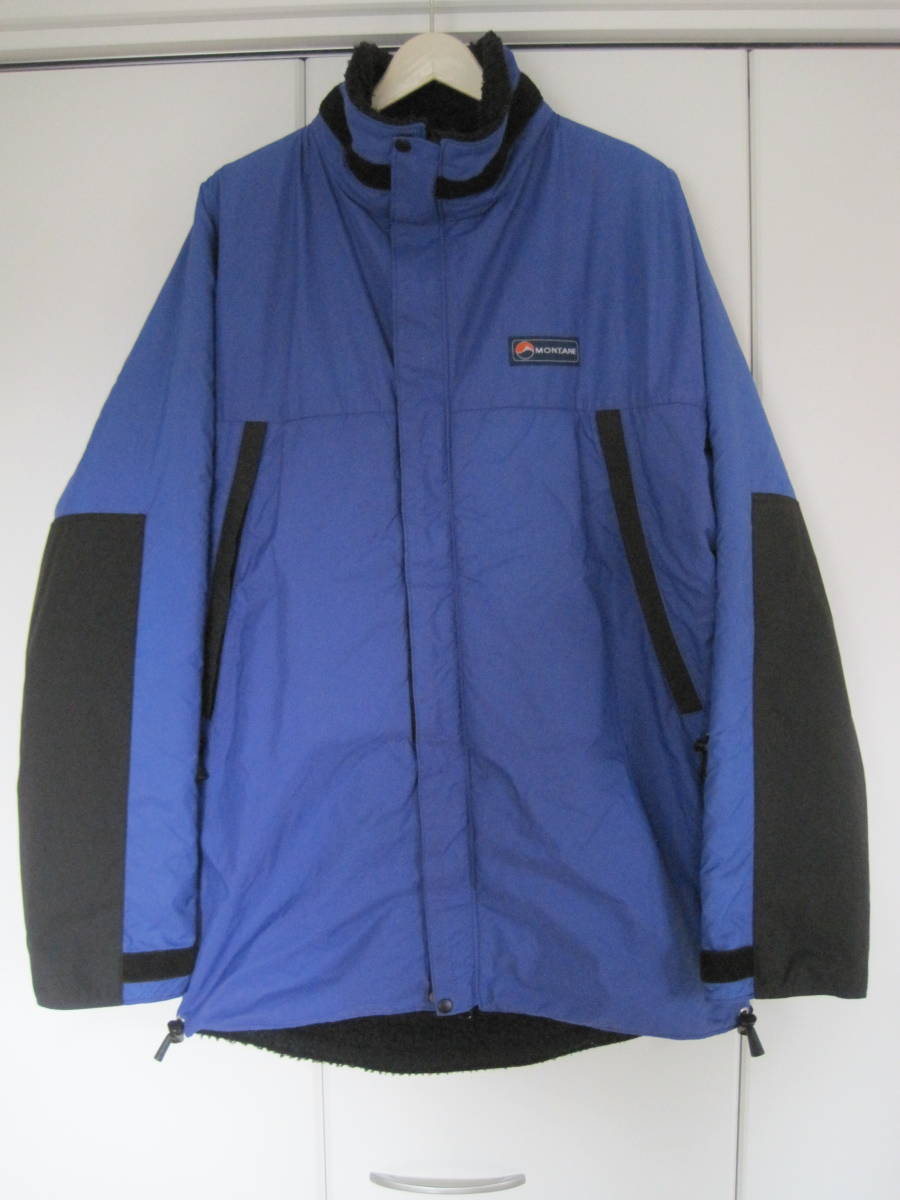 イギリス製 UK製 モンテイン MONTAIN PERTEX 内側ボアフリース ラグランブルゾン L フードなし拍卖