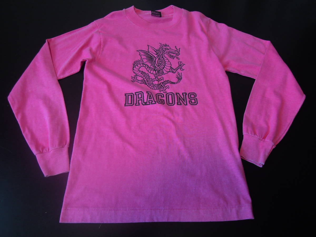 jk6 90's FRUIT OF THE LOOM フルーツオブザルーム BEST DRAGON ドラゴン 長袖Tシャツ拍卖