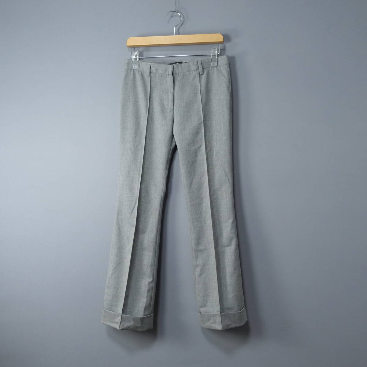 BALENCIAGA PANTS/バレンシアガパンツ/34/ウール混スラックス/グレー/レディース拍卖