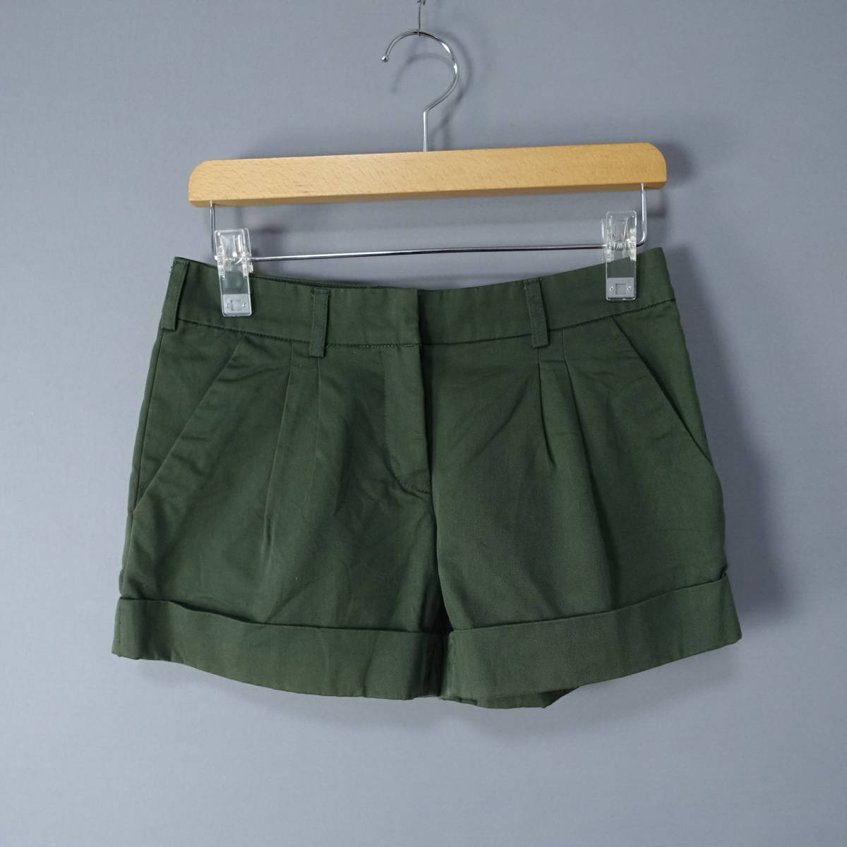 BALENCIAGA PANTS/バレンシアガパンツ/34/ショートパンツ/グリーン系/緑/レディースS相当/ホット拍卖