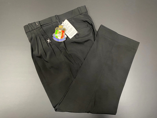 【送料無料】a26-40597-1■ウエスト69-75cm 股下68cm■黒系■Franco Collezioni 4タック ビット付 スラックス 脇シャーリング ストレッチ拍卖