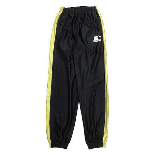 X★ スターター/STARTER 子供用 トラックパンツ ジャージ【160】黒金KIDS/104【中古】■拍卖