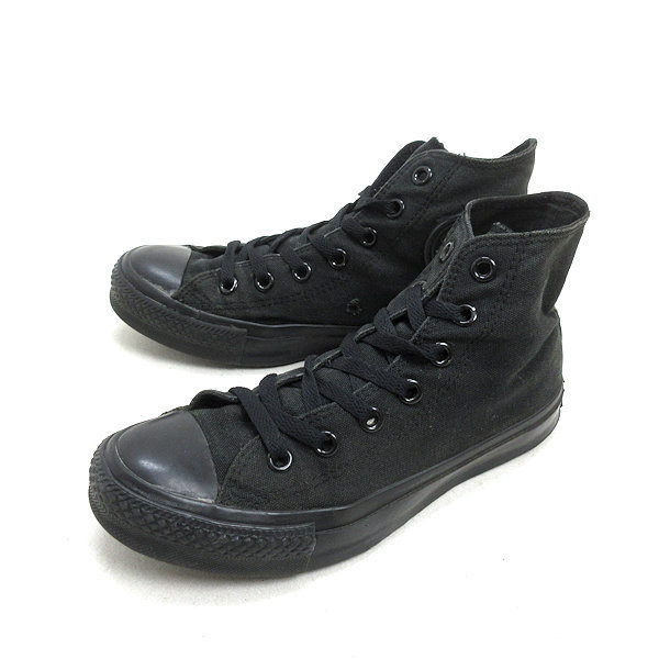 Z■【23.5cm】コンバース/CONVERSE ALLSTAR HIキャンバススニーカー■黒LADIES/12【中古】■拍卖