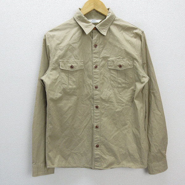 n■エディフィス/EDIFICE 長袖シャツ【40】ベージュ/MENS/46【中古】■拍卖