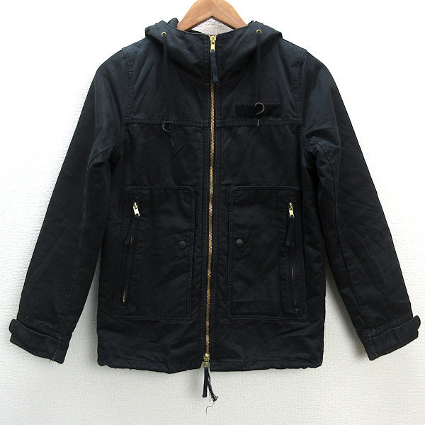 k■エックスガール/X-girl ライナー付き フーディミリタリージャケットJKT【1】黒/LADIES■79【中古】拍卖