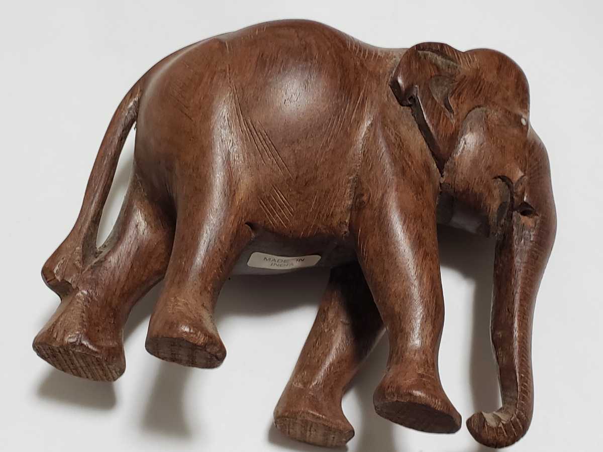ぞう 像 置物 木彫り INDIA拍卖