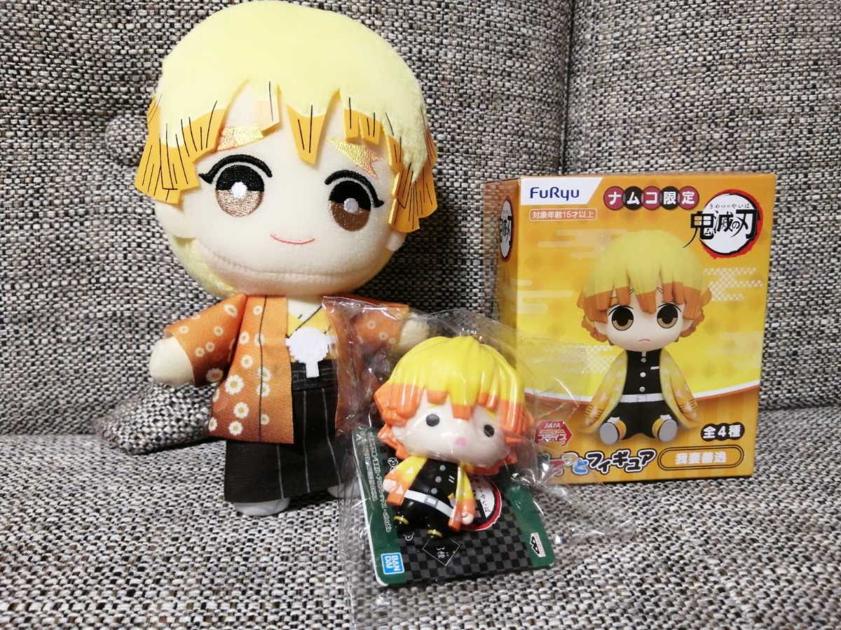 鬼滅の刃 善逸 ゆらゆらマスコット、 ナムコ限定 フィギュア、ともぬい拍卖