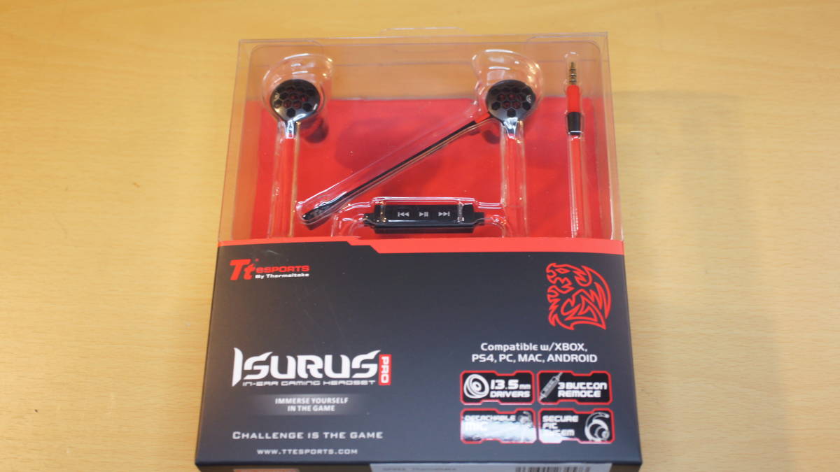 【インイヤーゲーミングヘッドセット・PS/XBOX/スマホ/PC対応・大口径13.5mmドライバー】Tt ESPORTS ISURUS PRO拍卖